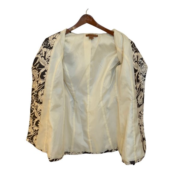 Arden B Brown, Cream Floral Jacket/Coat \ Size M - Picture 6 of 10